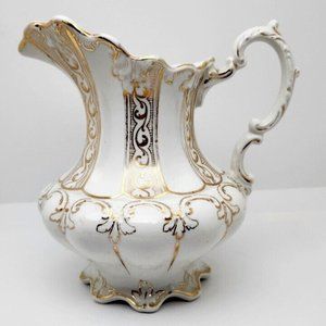 Antique John Maddock & Sons LTD, Royal Vitreous Pitcher, England, 1896 - 1906